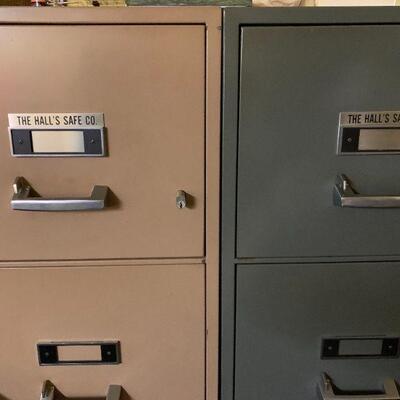 File cabinet safes with keys.