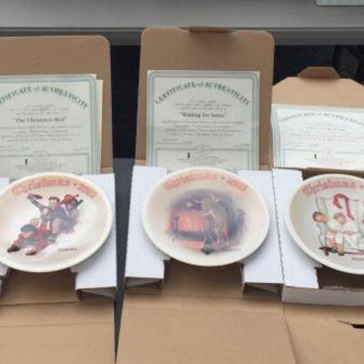 Norman Rockwell Santa Plates 1990s-2000s