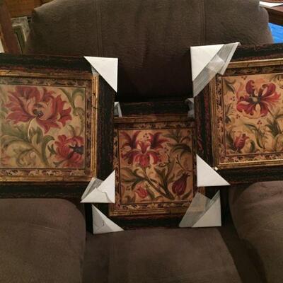 Lovely Set of Three NEW Floral Prints Ready for Your Wall