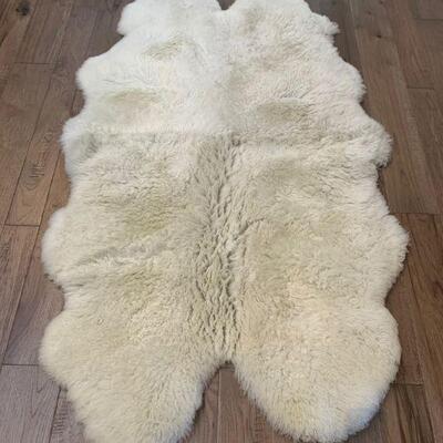 Two Authentic Sheep Fur/Skin Rugs
