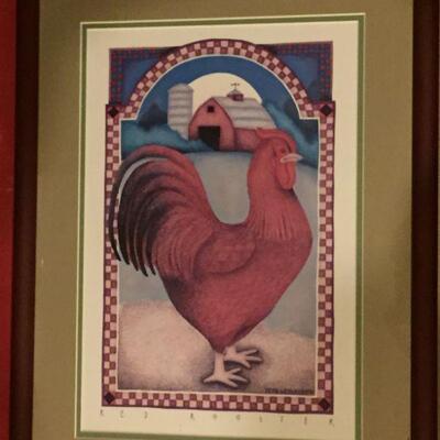 Yes, We have a Red Rooster!! Very Nice Print
