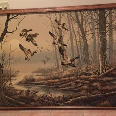 The Ducks are Flying High in this Very Large Print on Canvas