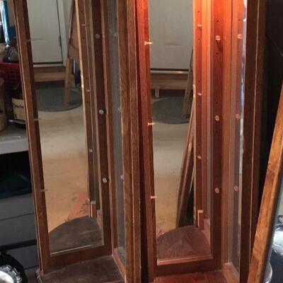 Two Curio Cabinets w/ glass shelves