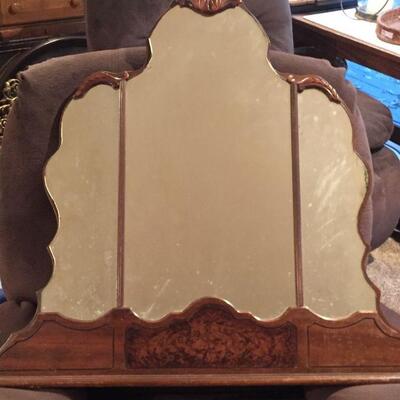Amazing Vintage Mirror. You Can Put it on the Matching Dresser or Flip it Over and Hang it Using the Flat Edge as a Narrow Shelf 