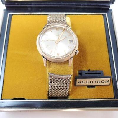 1400	

Accutron By Bulova Watch 14k Gold Filled Case
Accutron By Bulova Watch 14k Gold Filled Case