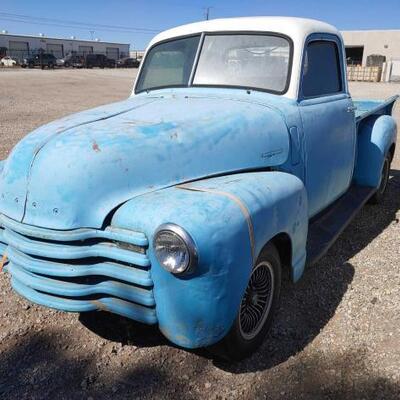 55	

1951 Chevy Step Side Pickup
1951 Chevy Step Side Pick-Up

Rebuilt 327/Rebuilt 350 Trans. This vehicle has a custom tube chassis...