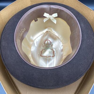 Vtg Dobbs Octagon Box W/Men's Imported Fur Fedora By Edwards Hats Chicago