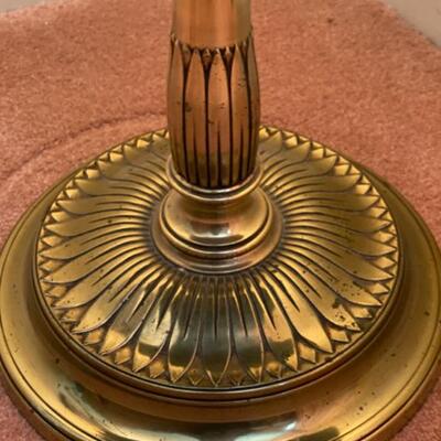 Vintage Brass Table Floor Lamp - 57"H x 16"W x 16"D - $80