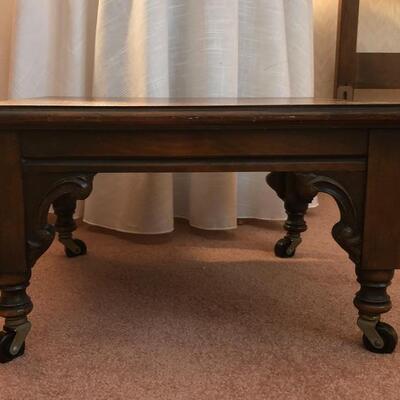 Wood Foot Stool On Casters