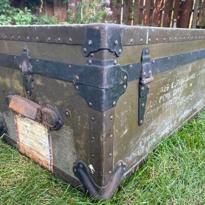 Vintage WW2 - Korean War Era Army Footlocker
