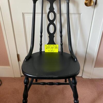 Vintage Black Spindle Wood Chair
