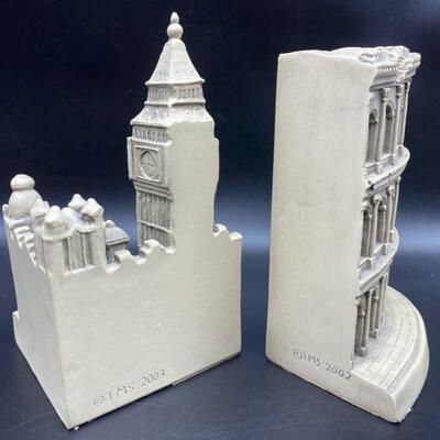 TMS Resin Historical Wonders Bookends