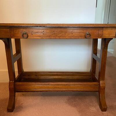 Vintage Solid Wood Console Table - 29"H x 35"W x 24"D - $140