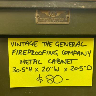Vintage The General Fireproofing Company Metal Cabinet