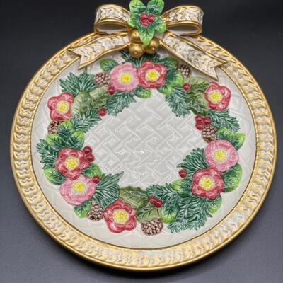 Vintage Fitz & Floyd Cookie Jar & Decorative Plate