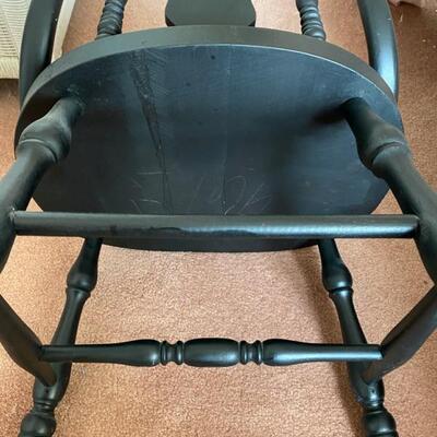 Vintage Black Spindle Wood Chair