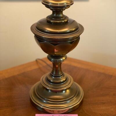 Vintage Stiffel Solid Brass Lamp W/Shade