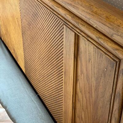 Queen Mattress, Frame & Solid Wood Headboard - 43"H x 60"W x 80"D - $100