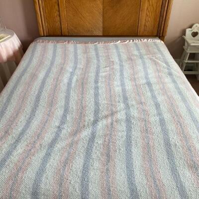 Queen Mattress, Frame & Solid Wood Headboard - 43"H x 60"W x 80"D - $100