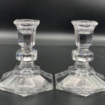 Rogaska Crystal & Crystal Candle Holders
