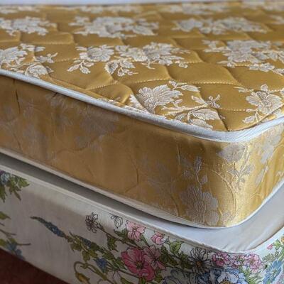 Queen Mattress, Frame & Solid Wood Headboard - 43"H x 60"W x 80"D - $100