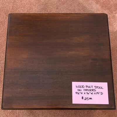Wood Foot Stool On Casters