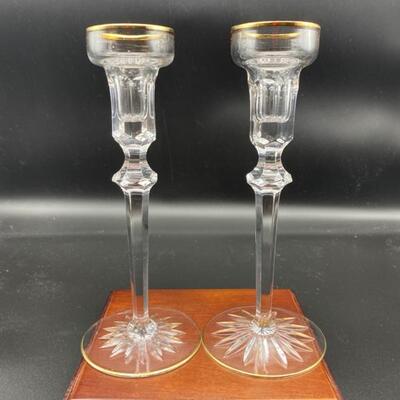 Rogaska Crystal & Crystal Candle Holders