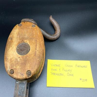 Vintage Union Hardware Hook & Pulley
