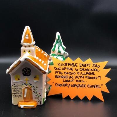 Vintage Department 56 Original 1979 Snow Village "Country Wayside Chapel" - Call For Price 