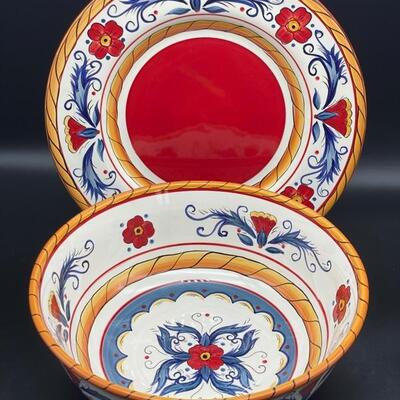 Tabletops Gallery "Italiano" Serving Bowl & Underplate