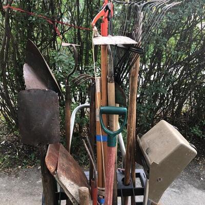 Lawn & Garden Dolly Tool Organizing Cart & Yard Tools