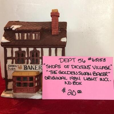 1984 Department 56 "Shops of Dickens Village" "The Golden Swan Baker"