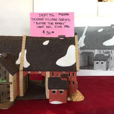 1996 Department 56 Dickens' Village Series "Butter Tub Barn"