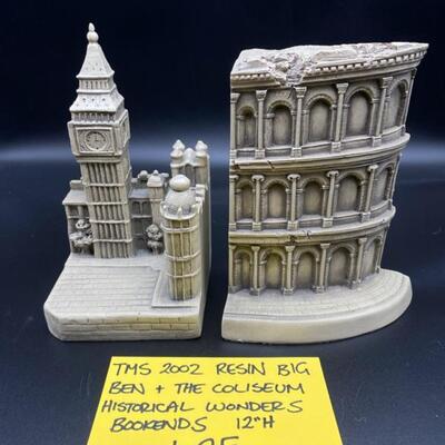 TMS Resin Historical Wonders Bookends