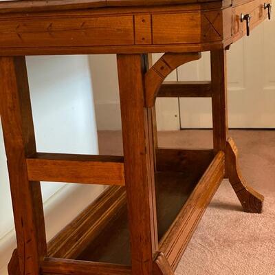 Vintage Solid Wood Console Table - 29"H x 35"W x 24"D - $140