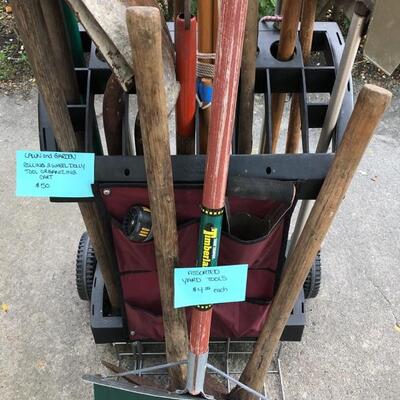 Lawn & Garden Dolly Tool Organizing Cart & Yard Tools 