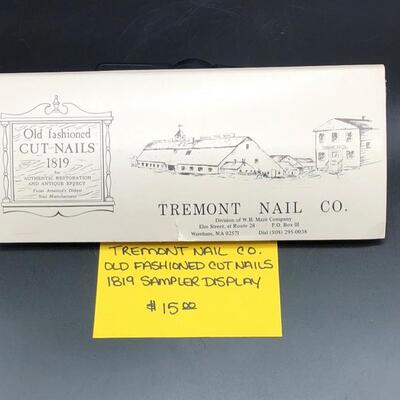 Tremont Nail Co. 1819 Sampler Display Old Fashioned Cut Nails