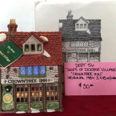 1984 Department 56 "Shops of Dickens Village" "Crowntree Inn"