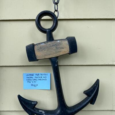 Sexton Metal Anchor & Chain Wall Decor 