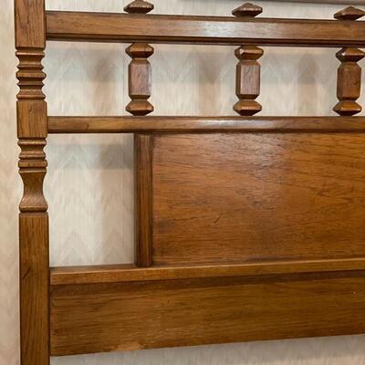 Vintage Twin Bed Frame W/Headboard - 42"H x 41"W x 72"D - $50