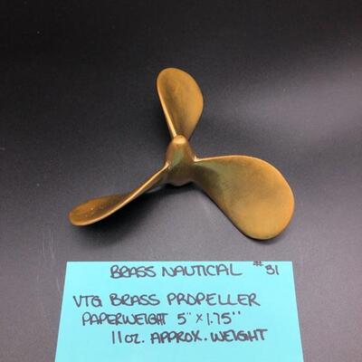 Brass Nautical Propeller