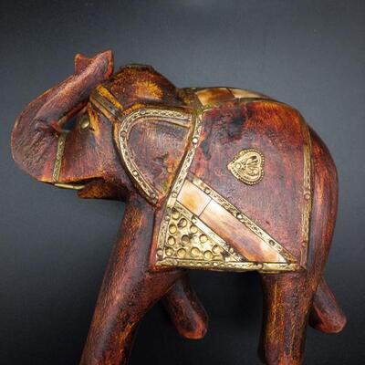 Hand Carved Wood Elephants