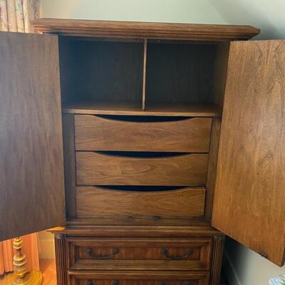 Vintage 5 Drawer Armoire - 64"H x 39"W x 20"D - Please Call For More Details