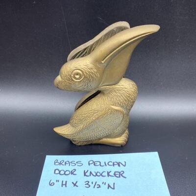 Brass Pelican Door Knocker