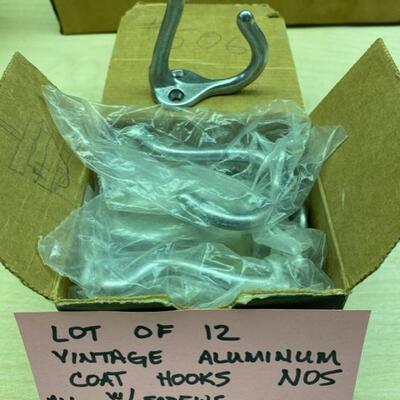 Vintage Aluminum Coat Hooks