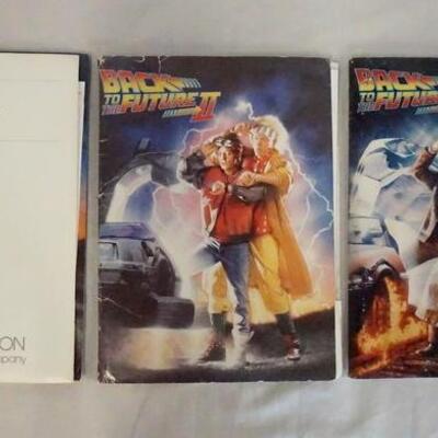 1002	LOT OF THREE BACK TO THE FUTURE MOVIE PRESS KITS FOR THE 1ST 2ND & 3RD FILMS, ALL INCLUDE PRINTS, PRODUCTION INFO & SCREENING...