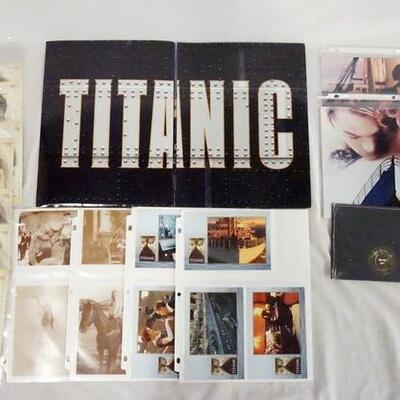 1132	LOT OF MOVIE MEMORABILIA FROM TITANIC. LOT INCLUDES PRINTS, POSTCARDS, ETC. & A PRESS KIT FOR THE 1997 FILM THAT CONTAINS PRODUCTION...