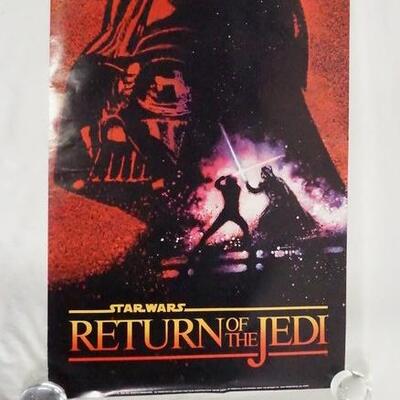 1194	LOT OF TWO VINTAGE MOVIE POSTERS INCLUDING 1983 STAR WARS RETURN OF THE JEDI, HAS AVERAGE SIGNS OF WEAR; 34 IN X 22 IN, & 1987...