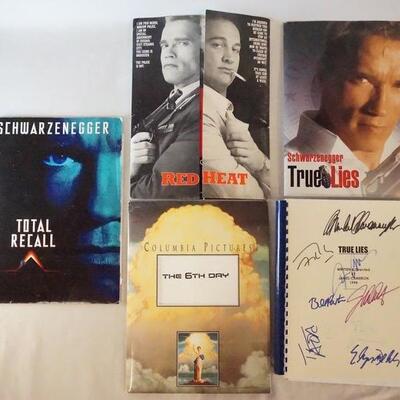 1013	LOT OF ARNOLD SCHWARZENEGGER FILM MEMORBILIA. LOT INCLUDES PRESS KITS FOR THE FILMS TOTAL RECALL; CONTAINS 6 STILLS INCLUDING ONE...
