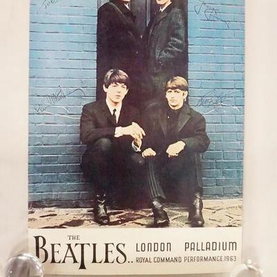 1196	LOT OF TWO ORIGINAL THE BEATLES POSTERS INCLUDING ONE FOR LONDON PALLADIUM ROYAL PREFORMANCE 1963. HAS SOME TEARING ON EDGES &...